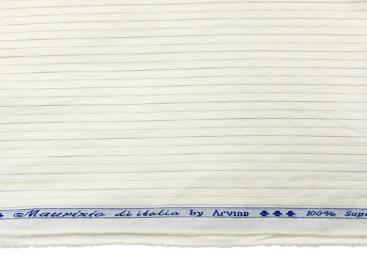 Arvind 100% Superfine Premium Cotton Shirting Fabric (Yellow, Striped)