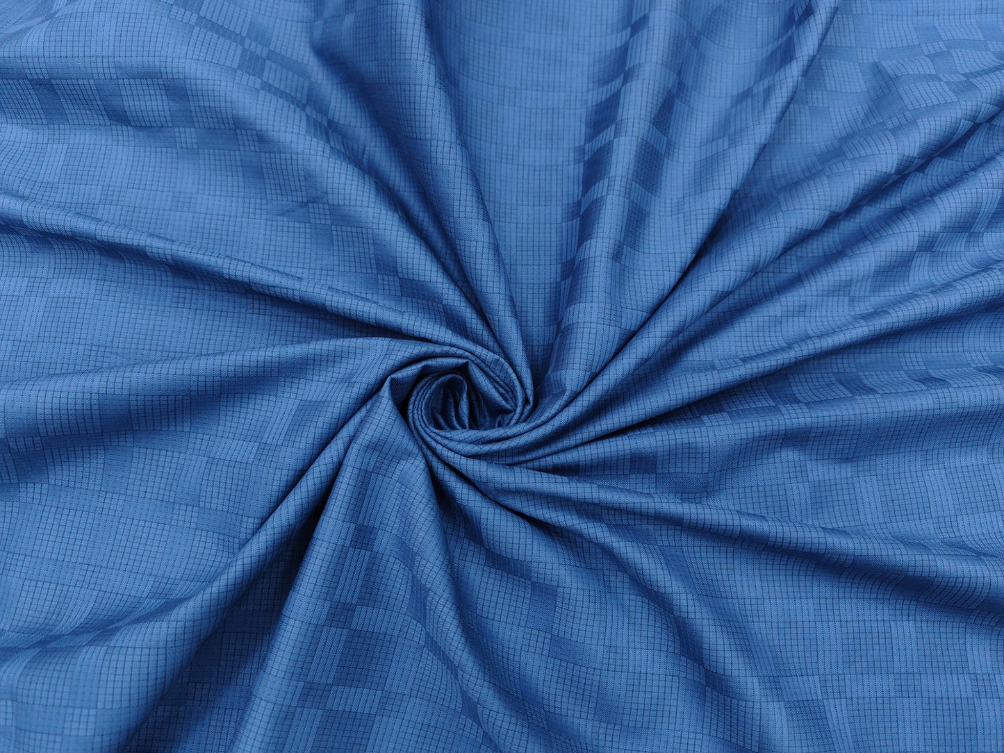 Nemssis 100% Luxury Cotton Shirting Fabric (Blue)