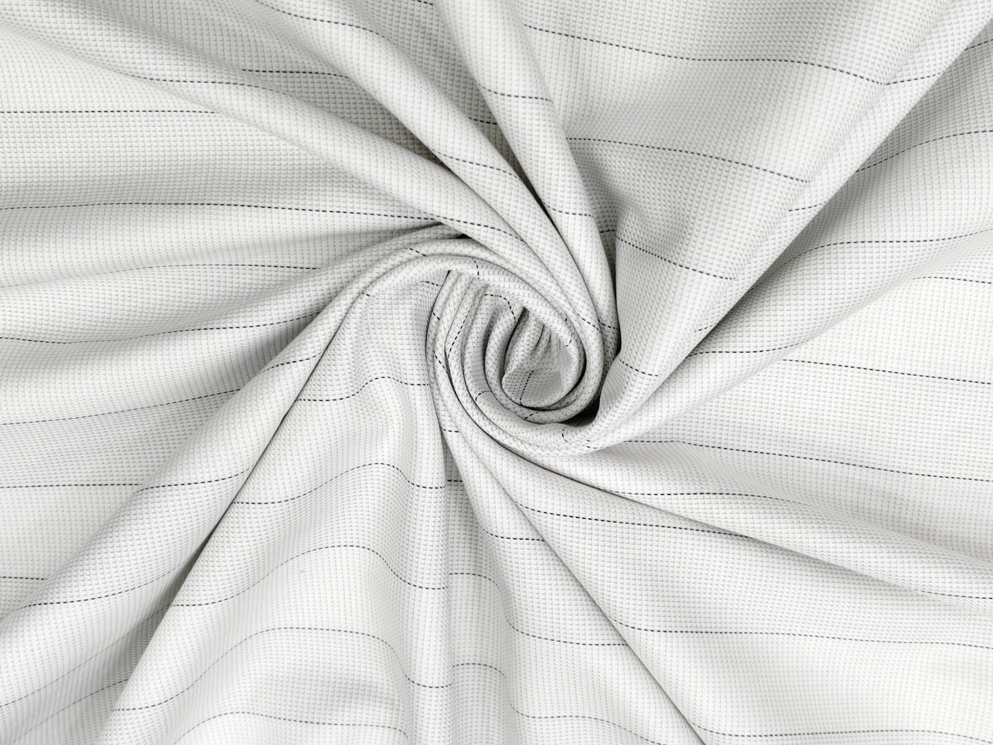 Solino 100% Superfine Giza Cotton Shirting Fabric (White, Striped)