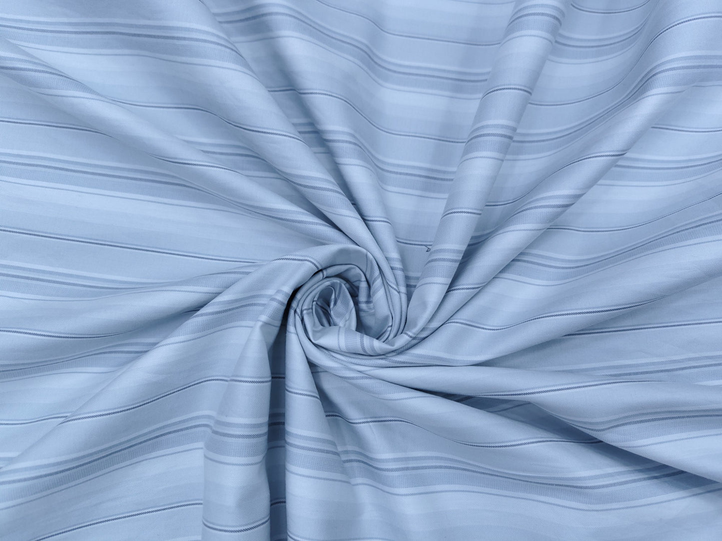 Nemssis 100% Giza Cotton Luxury Shirting Fabric (Light Grey, Striped)