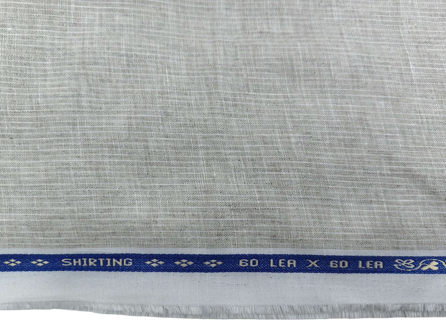 100% Pure European Linen 60 LEA Shirting Fabric (Beige, Striped)