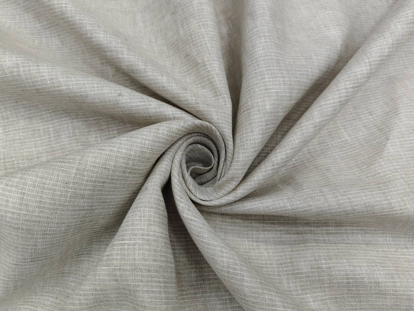 100% Pure European Linen 60 LEA Shirting Fabric (Beige, Striped)