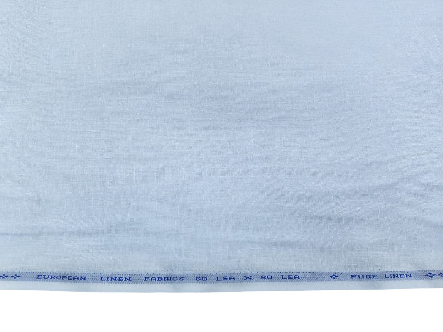 100% Pure European Linen 60 Lea Shirting Fabric (White, Plain )