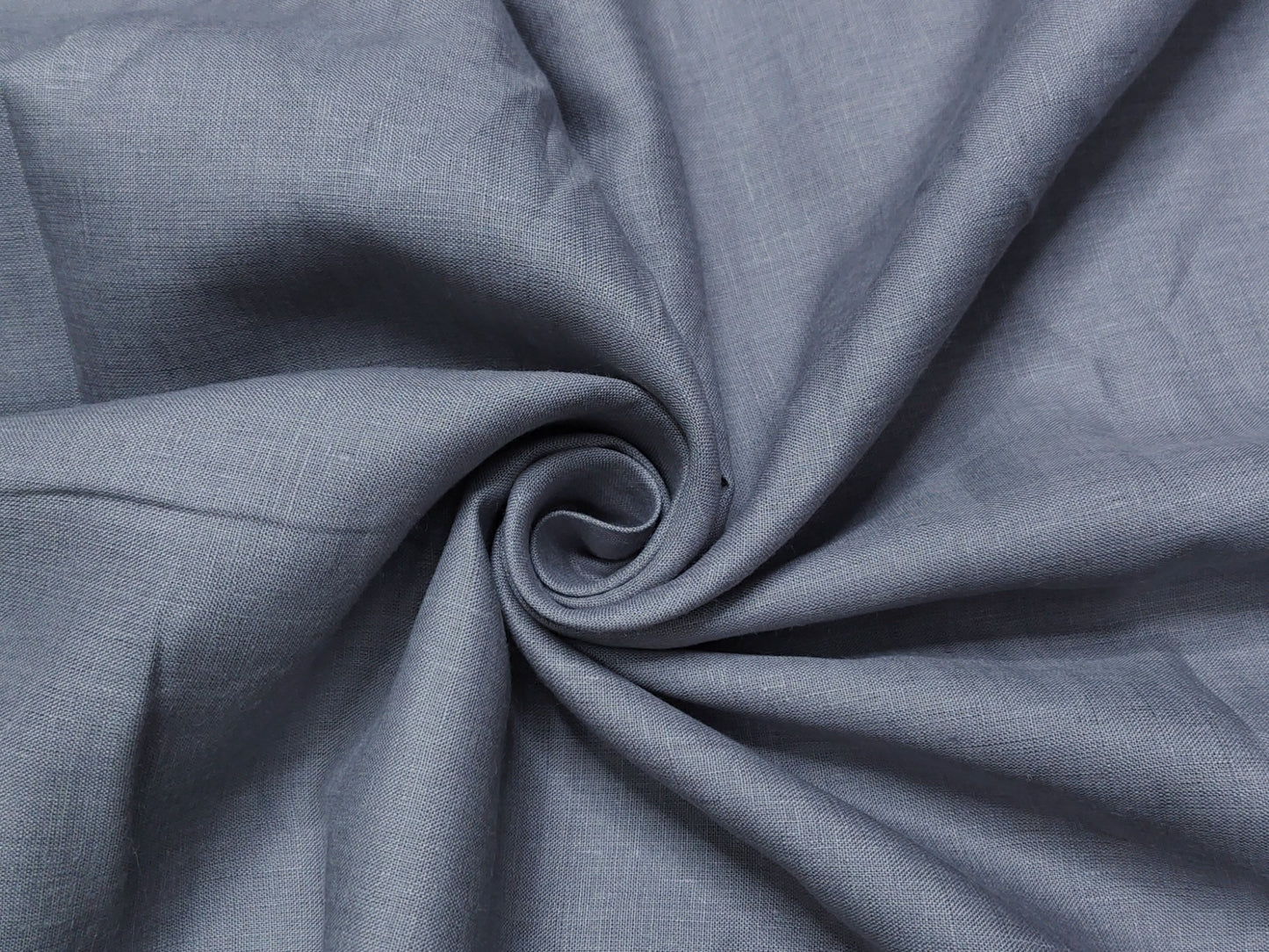 100% European Linen 60 LEA Shirting Fabric (Grey, Plain )