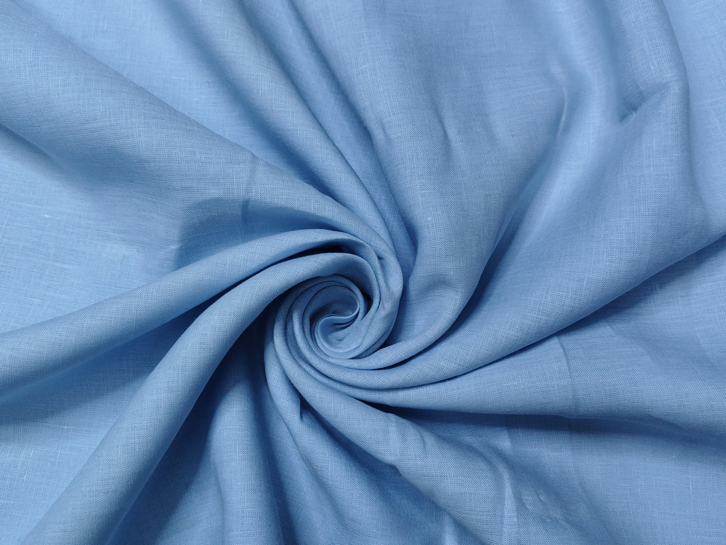 100% European Linen 60 LEA Shirting Fabric (Sky Blue, Plain )