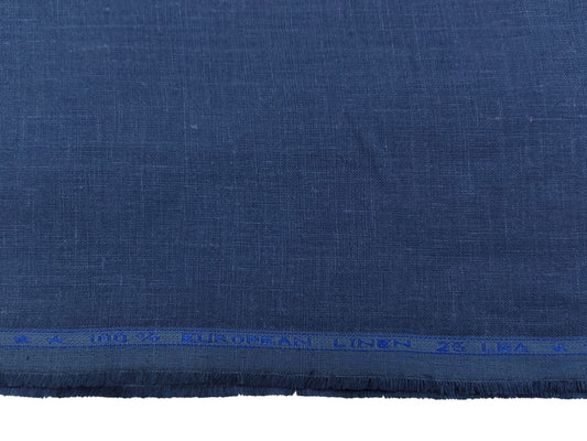 100% Pure European Linen 25 LEA Suiting Fabric (Pastel Blue, Plain )