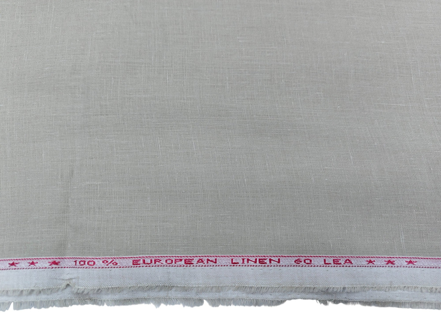 100% European Linen 60 LEA Shirting Fabric (Classic Beige, Plain )