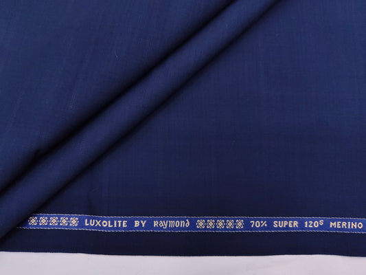 Raymond Luxolite 70% Wool Super 120's Premium Suiting Fabric (Navy Blue, Silent Checks)