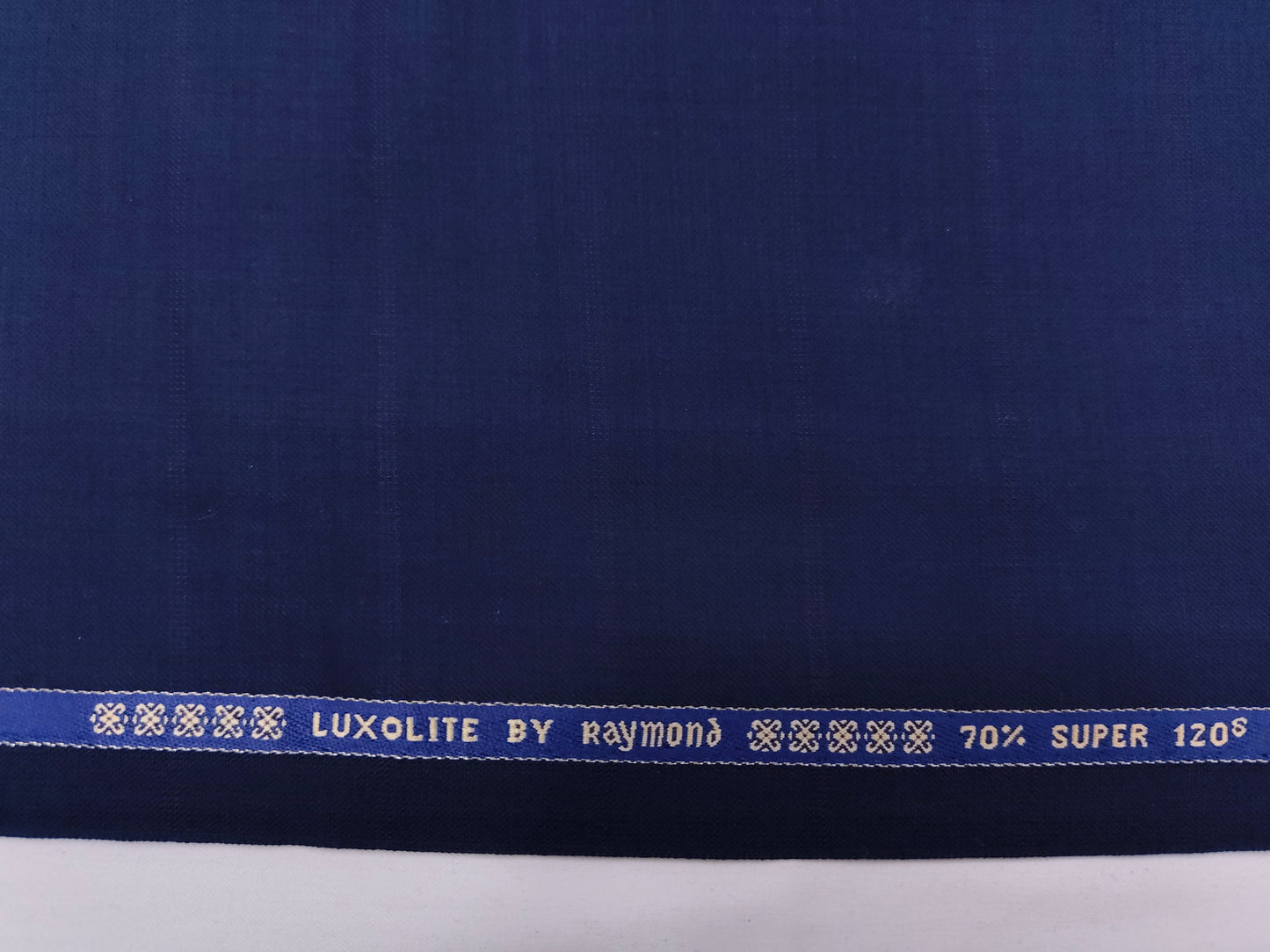 Raymond Luxolite 70% Wool Super 120's Premium Suiting Fabric (Navy Blue, Silent Checks)