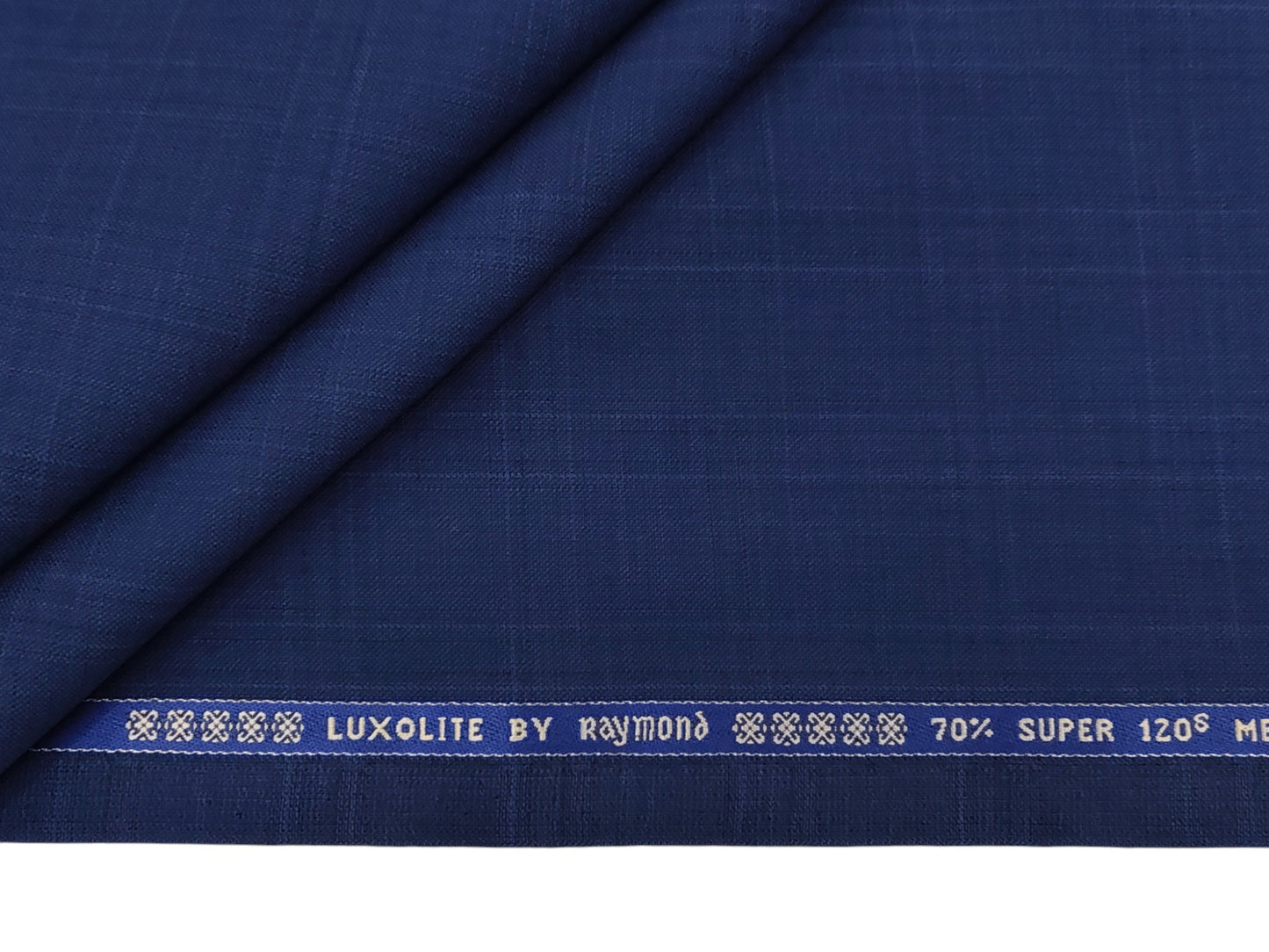 Raymond Luxolite 70% Wool Super 120's Premium Suiting Fabric (Blue, Checks)