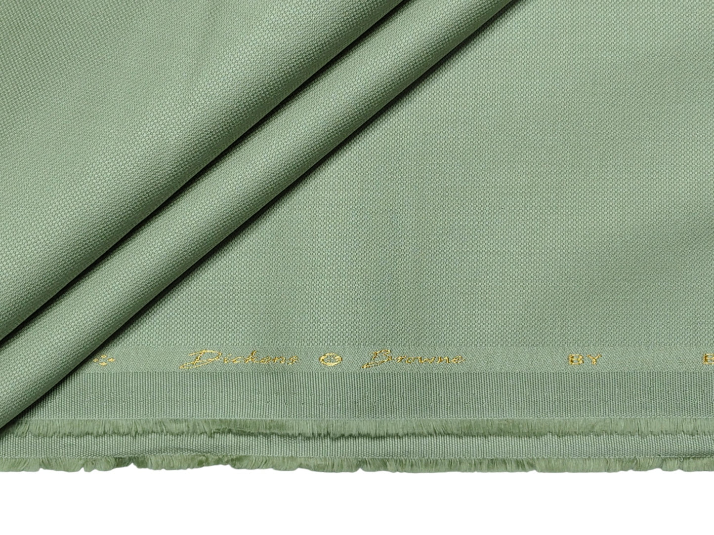 Dickens & Browne 100% Cotton Stretch Suiting Fabric (Pista Green, Textured)