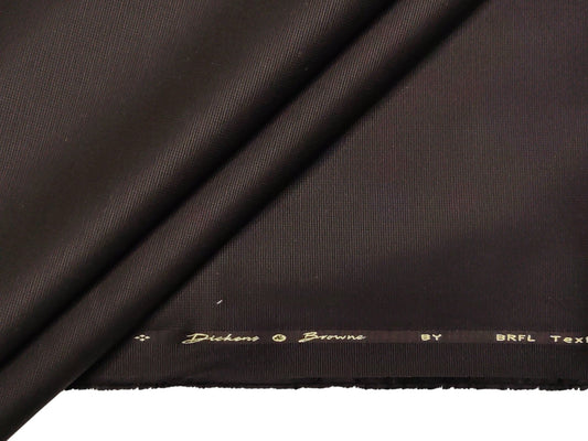 Dickens & Browne 100% Cotton Stretch Suiting Fabric (Maroon, Textured)