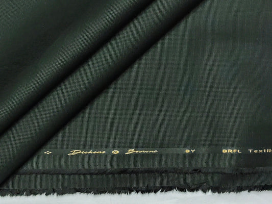 Dickens & Browne 100% Cotton Stretch Suiting Fabric (Bottle Green, Textured)
