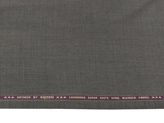 Raymond Infiniza 50% Wool Super 100's Suiting Fabric (Brown, Plain Weave)