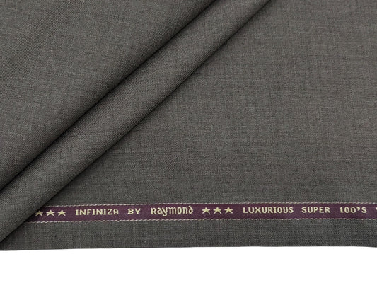 Raymond Infiniza 50% Wool Super 100's Suiting Fabric (Brown, Plain Weave)