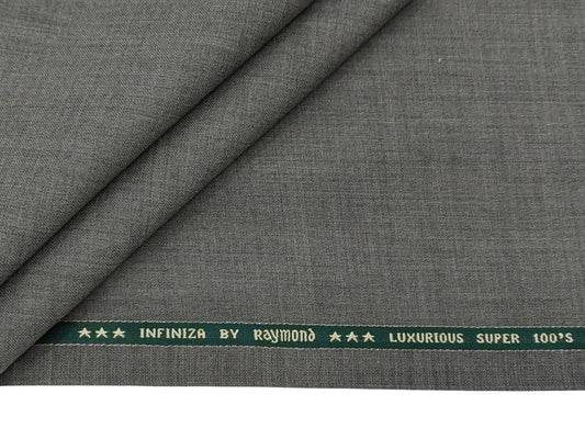 Raymond Infiniza 50% Wool Super 100's Suiting Fabric (Pista Green, Plain Weave)
