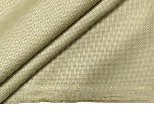 Dickens & Browne Hill View 100% Cotton Stretch Suiting Fabric (Soft Gold, Textured)