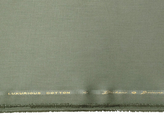 Dickens & Browne 100% Cotton Stretch Suiting Fabric (Pastel Green, Textured)
