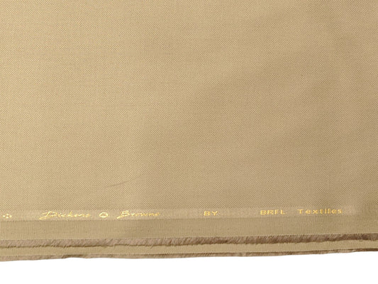 Dickens & Browne 100% Cotton Stretch Suiting Fabric (Beige, Textured)