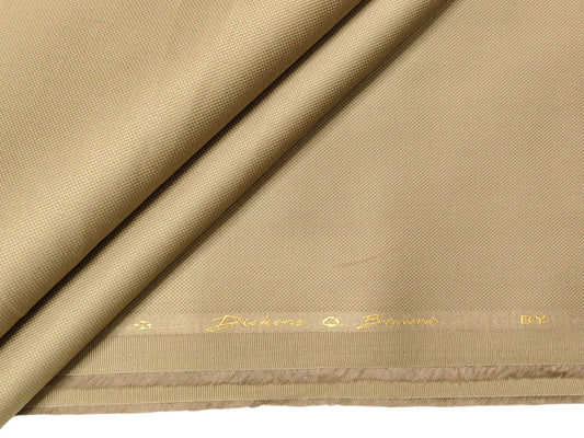 Dickens & Browne 100% Cotton Stretch Suiting Fabric (Beige, Textured)