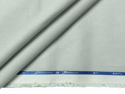 Dickens & Browne 100% Cotton Stretch Suiting Fabric (Soft Grey, Textured)