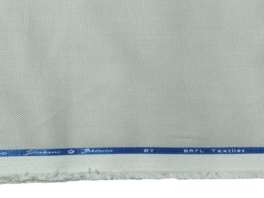 Dickens & Browne 100% Cotton Stretch Suiting Fabric (Soft Grey, Textured)