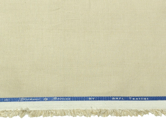 Dickens & Browne 100% Cotton Stretch Suiting Fabric (Beige Cream, Textured)
