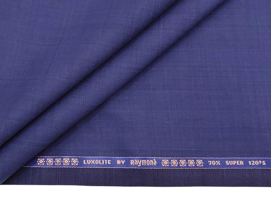 Raymond Luxolite 70% Wool Super 120's Suiting Fabric (Blue, Checks)