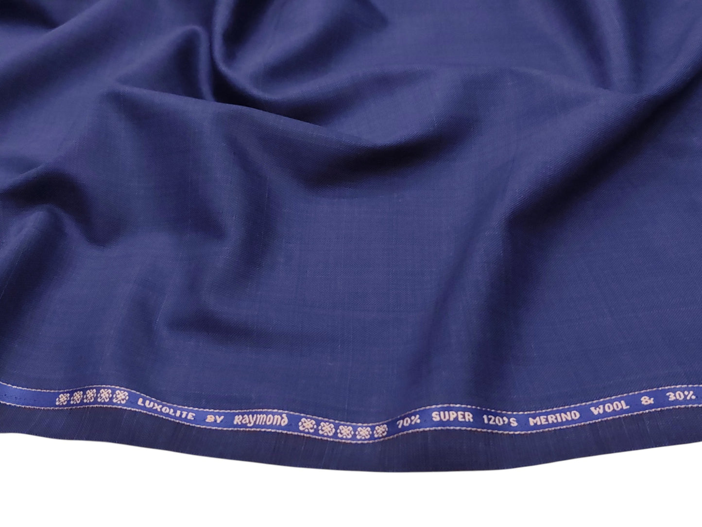 Raymond Luxolite 70% Wool Super 120's Suiting Fabric (Blue, Checks)