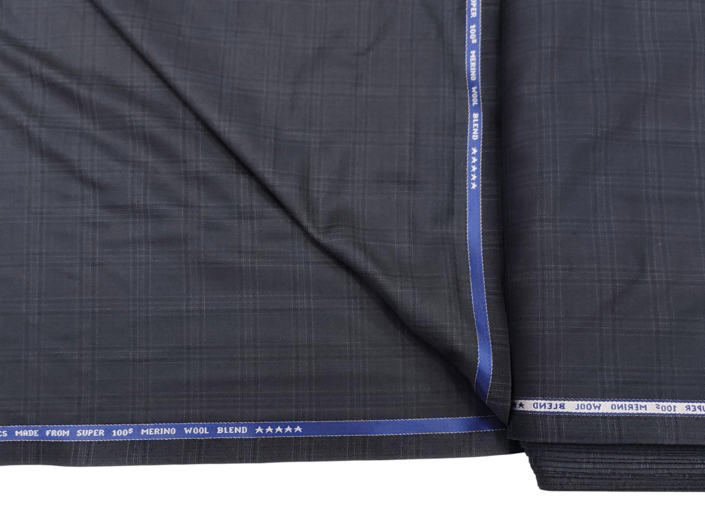 Raymond Primmia Super 100's Suiting Fabric (Gray, Checks)
