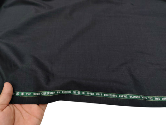 Raymond The Elanza Collection 70% Wool Super 120's Suiting Fabric (Charcoal Grey, Self Design)