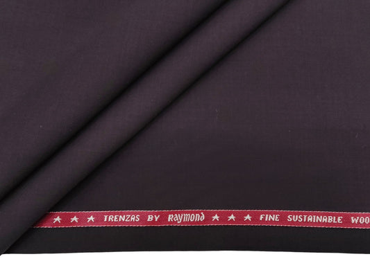 Raymond Trenzas 70% Wool Super 120's Suiting Fabric (Wine, Plain Weave)