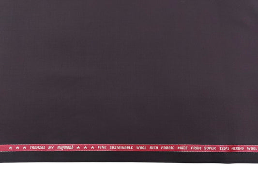 Raymond Trenzas 70% Wool Super 120's Suiting Fabric (Wine, Plain Weave)