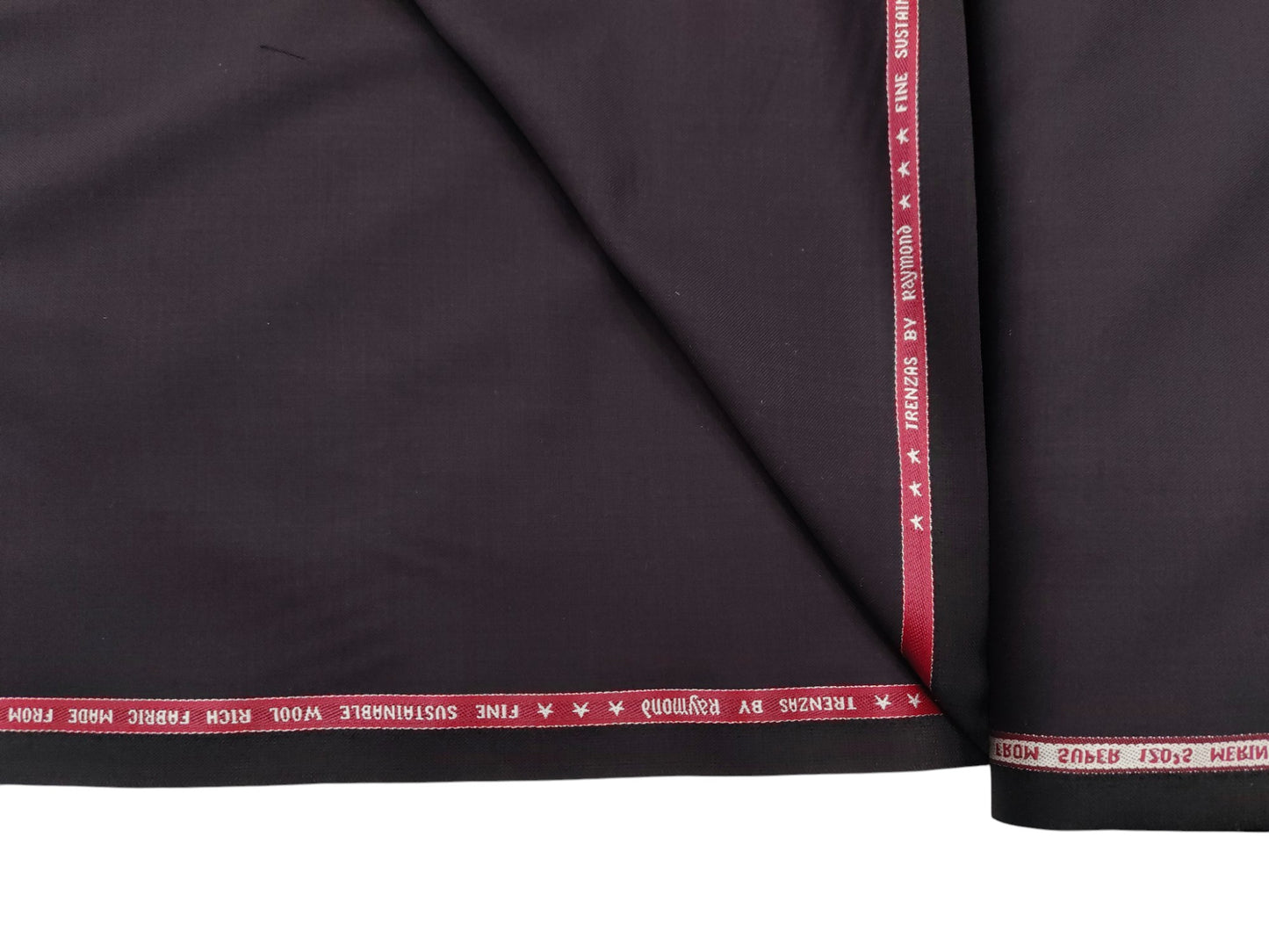 Raymond Trenzas 70% Wool Super 120's Suiting Fabric (Wine, Plain Weave)
