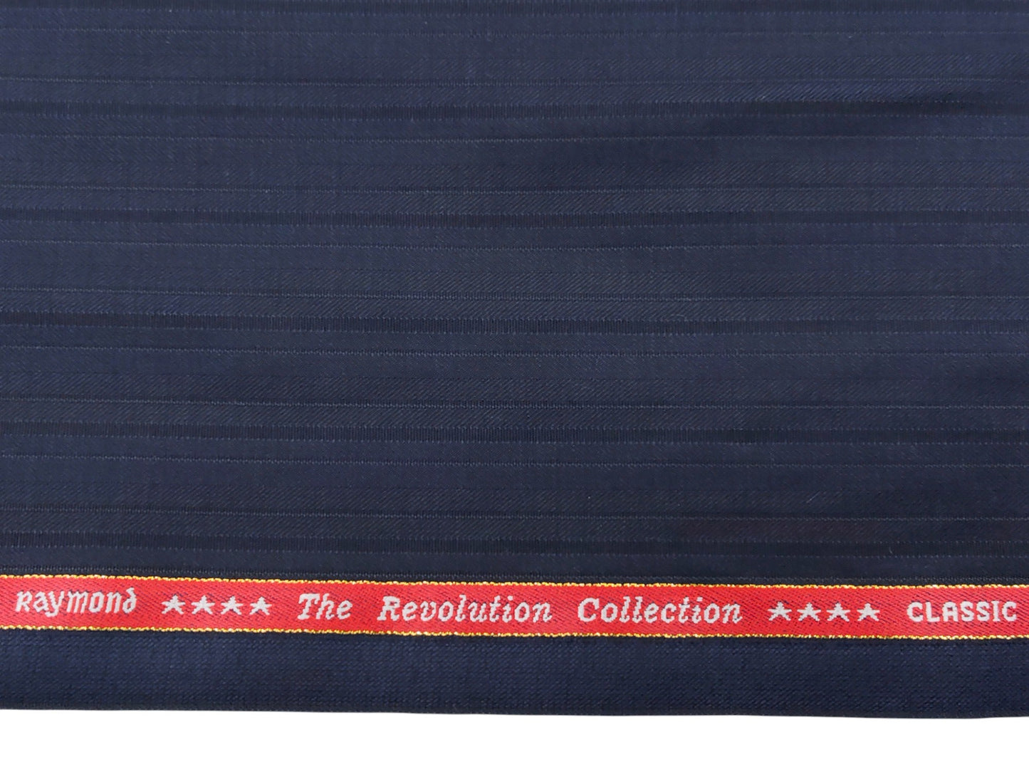 Raymond Classic Gold Super 120's Suiting Fabric (Navy Blue, Striped)