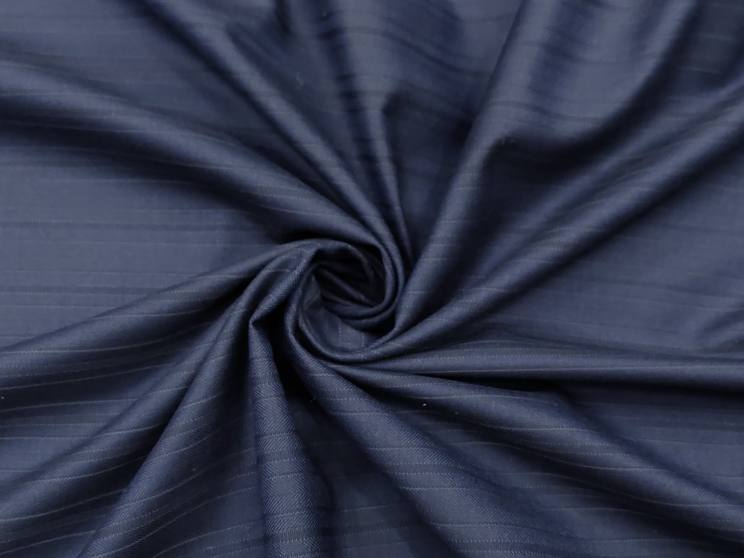 Raymond Classic Gold Super 120's Suiting Fabric (Navy Blue, Striped)