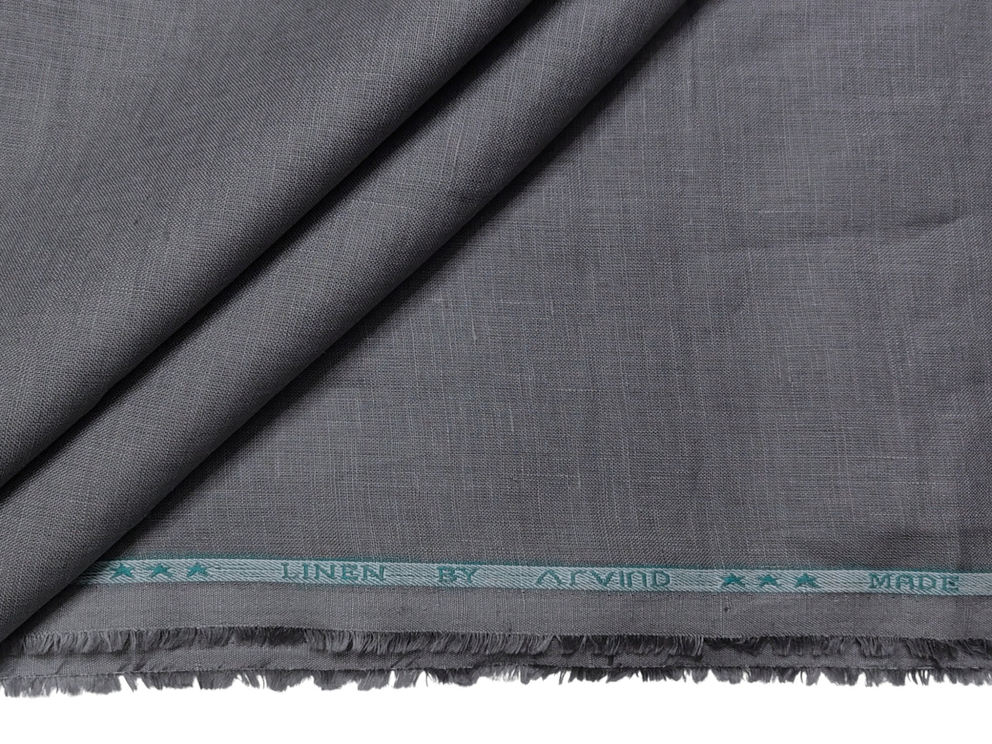 Arvind 100% Linen 60 Lea Shirting Fabric (Grey, Plain)