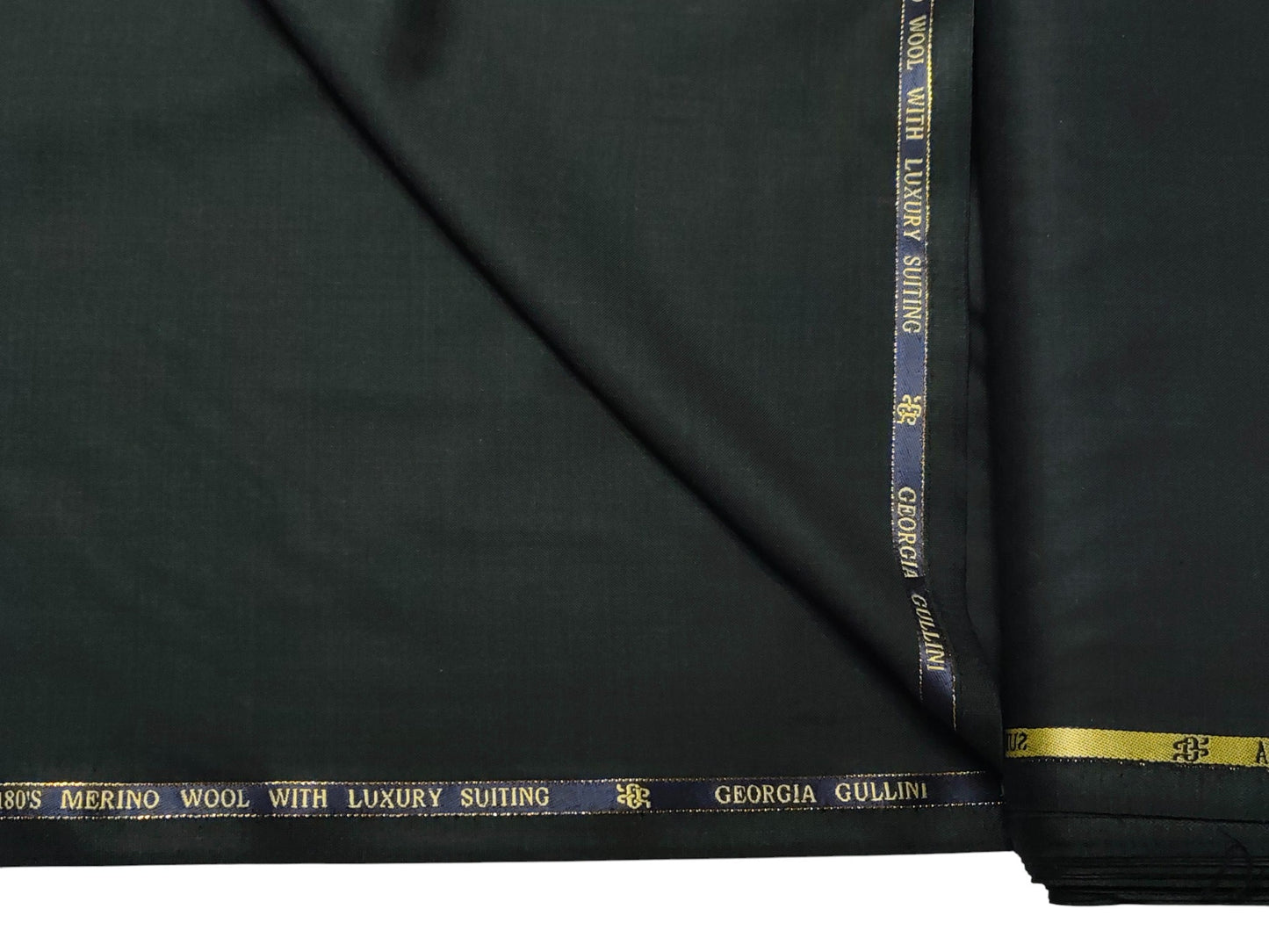 Georgia Gullini 50% Wool Super 180s Merino Wool Blend Suiting Fabric (Charcoal Grey, Plain Weave)