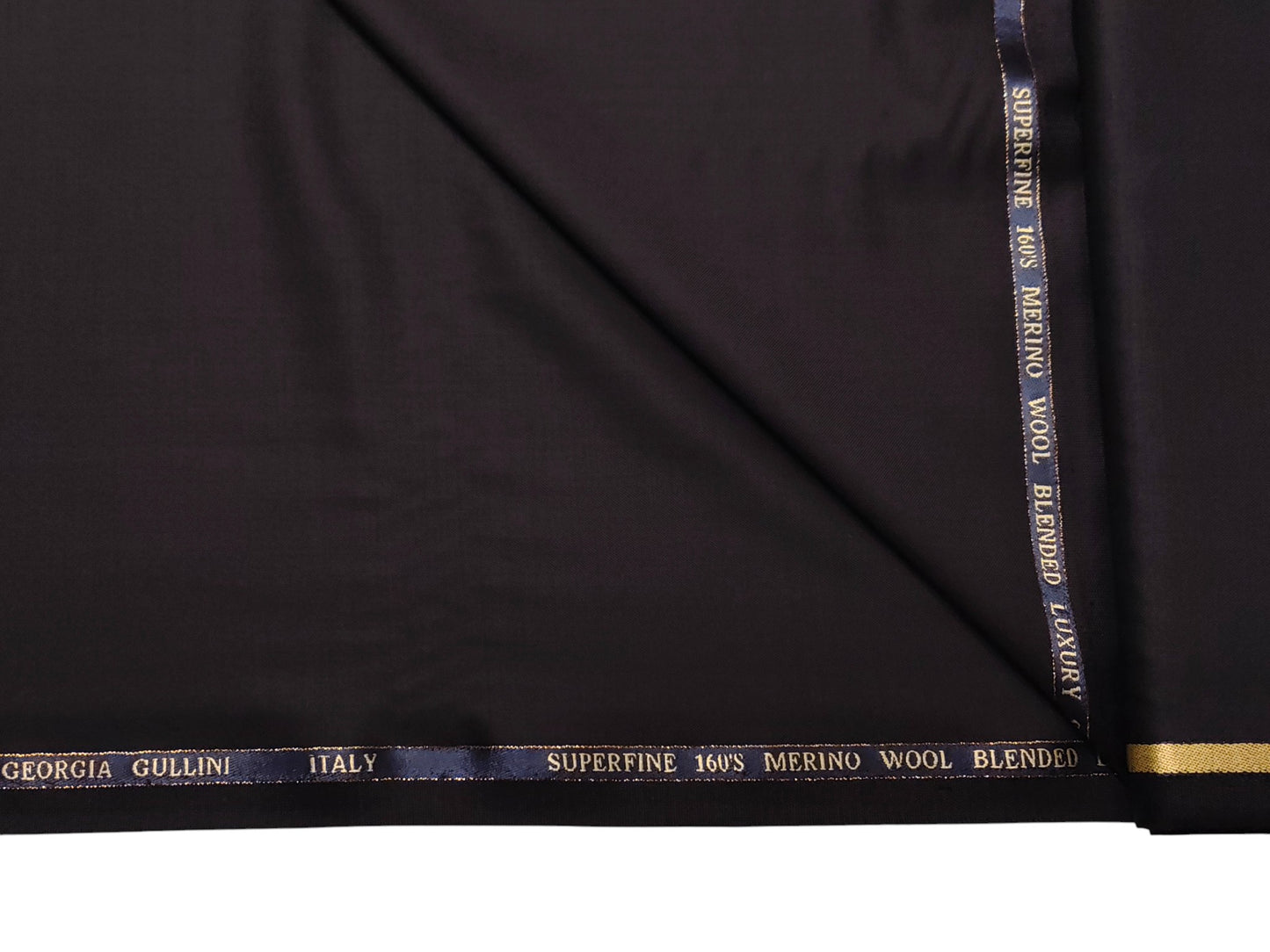 Georgia Gullini Super 160s Merino Wool Blend Suiting Fabric (Wine , Plain Weave)