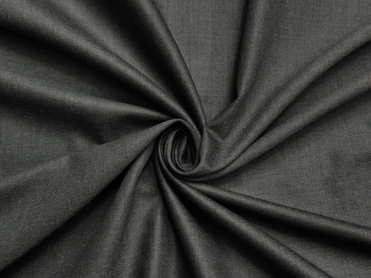 Raymond Magnum Merino Wool Blend Suiting Fabric (Dark Grey, Plain Weave)