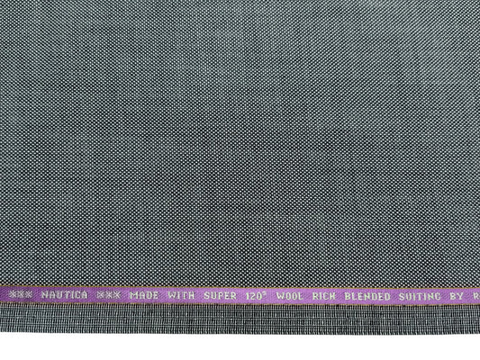 Raymond Nautica Super 120s Merino Wool Blend Suiting Fabric (Grey, Patterned)