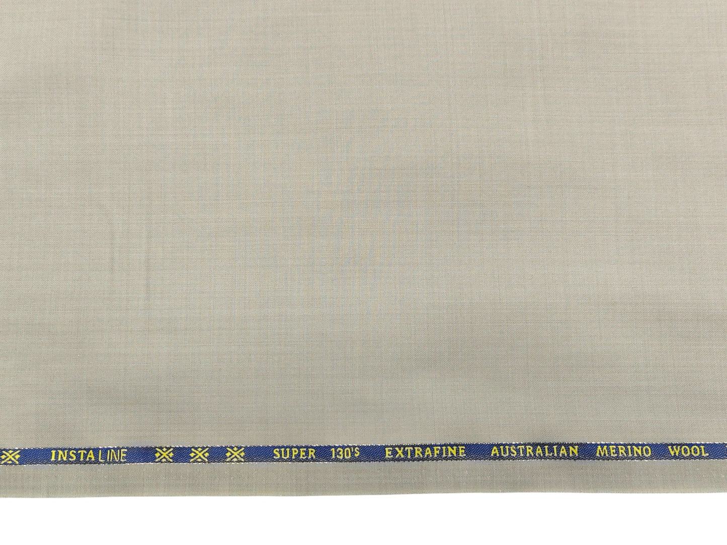 Cavalero Italy 60% Wool Super 130s Extrafine Australian Merino Wool Blend Suiting Fabric (Stone Beige, Plain Weave)