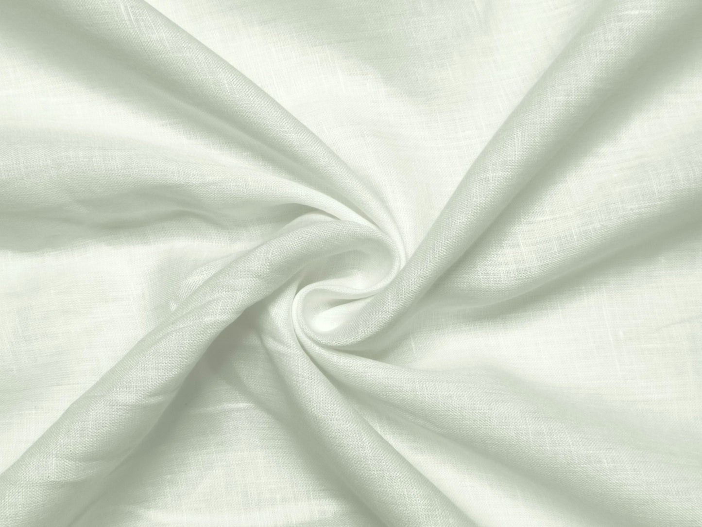 100% Pure European Linen 80 LEA Shirting Fabric (White , Plain Weave)