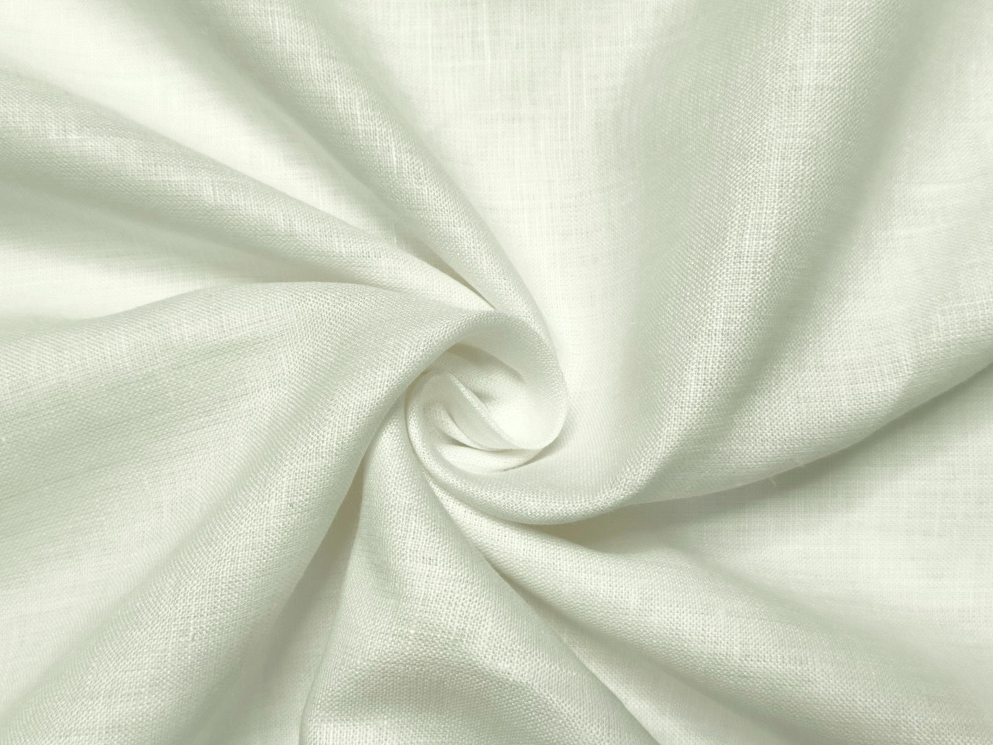 100% Pure European Linen 44 LEA Shirting Fabric (White , Plain Weave)