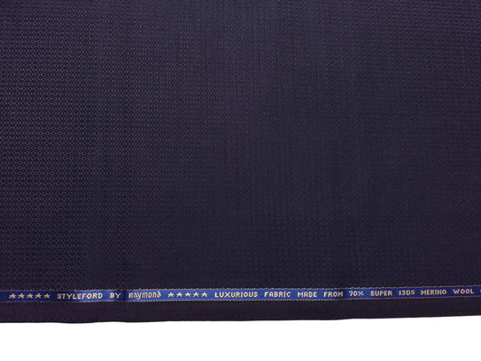 Raymond Styleford 70% Wool Super 130s Suiting Fabric (Violet, Patterned)