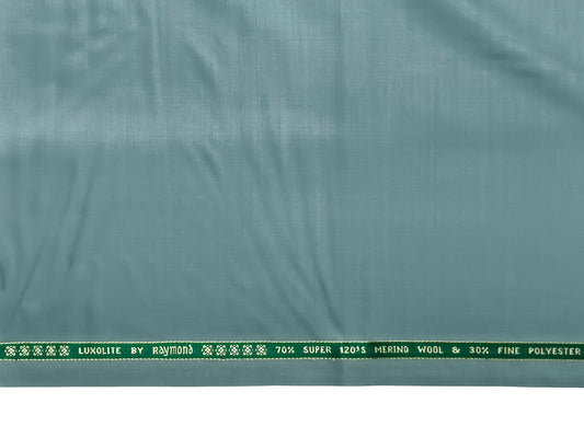 Raymond Luxolite 70% Wool Super 120s Suiting Fabric (Ice Blue, Plain Weave)