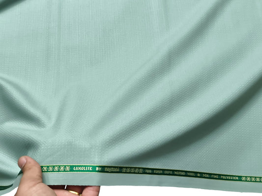 Raymond Luxolite 70% Wool Super 120s Suiting Fabric (Pista Green, Patterned)