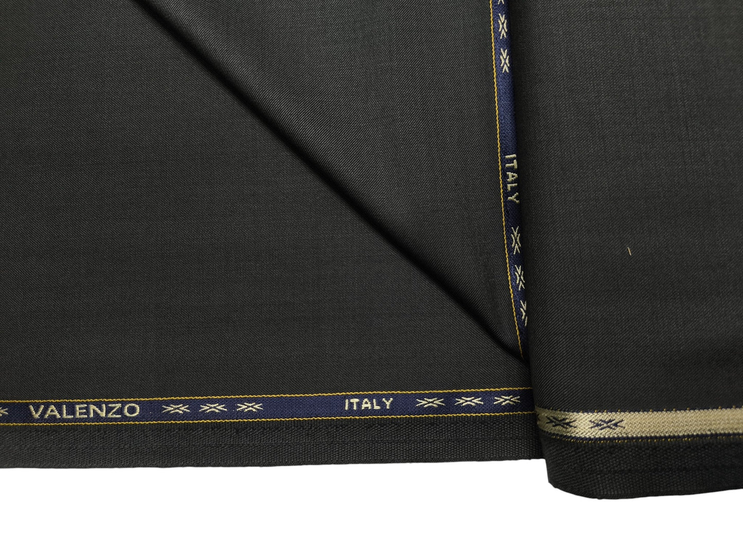 Valenzo Italy Super 110s Wool Blended Suiting Fabric (Dark Stone Grey, Plain)