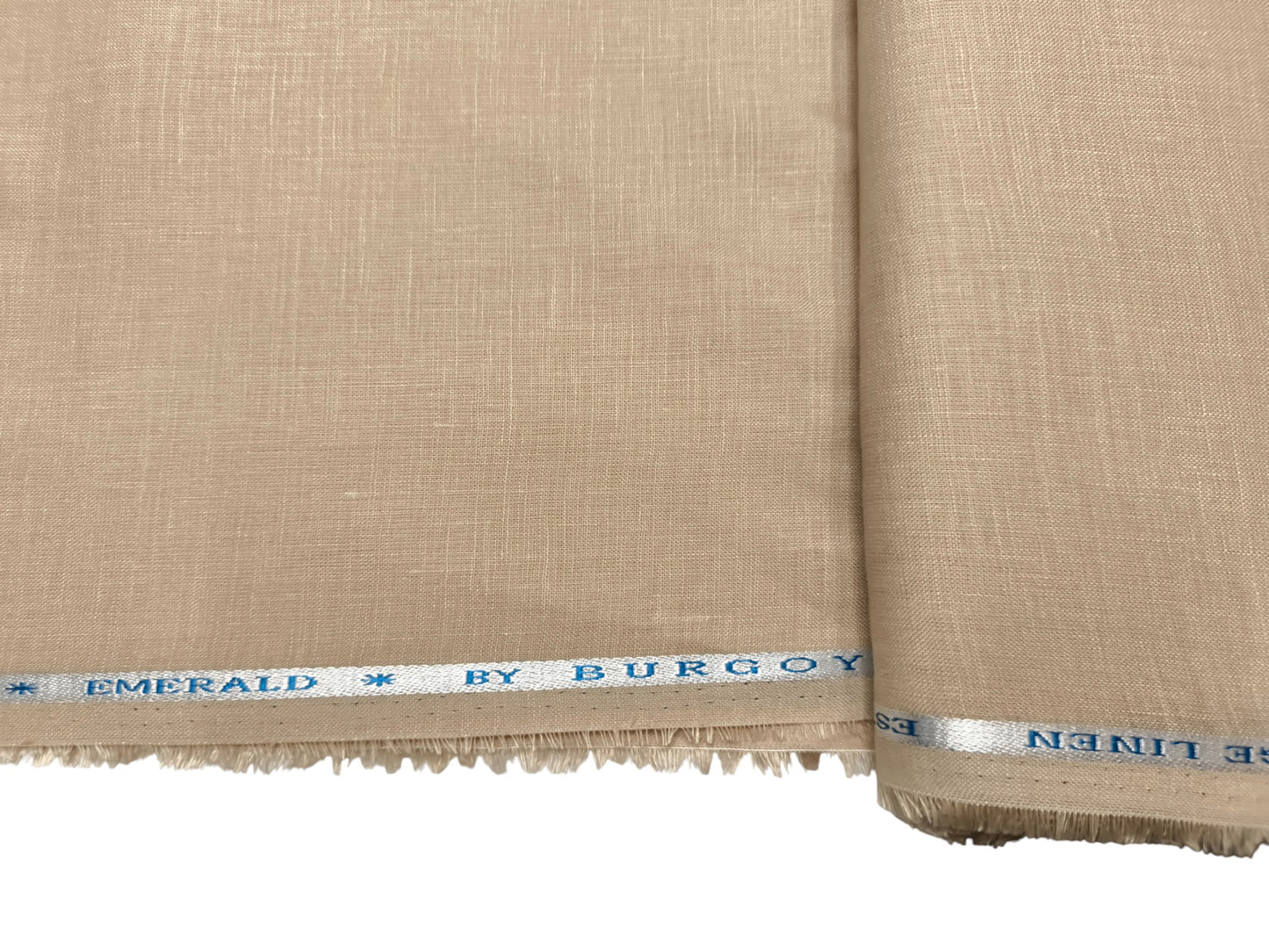 Burgoyne Emerald The Original Irish Heritage Linen Shirting Fabric (Sandy Beige, Plain)