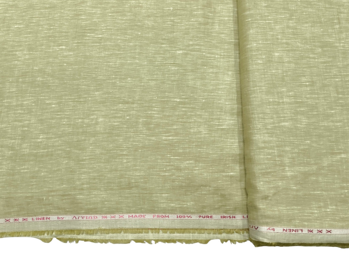 Arvind 100% Pure Irish Linen (80 Lea) Shirting Fabric (Light Green, Plain)